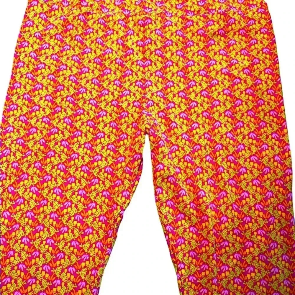 Lularoe TC  pink & orange ditzy floral leggingsOG designer Patrick quality &fit